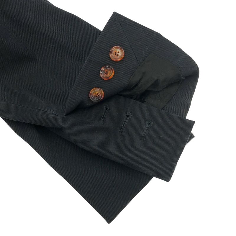 Gucci Leather Belted Lapel Tailored Jacket 210373 Black 42