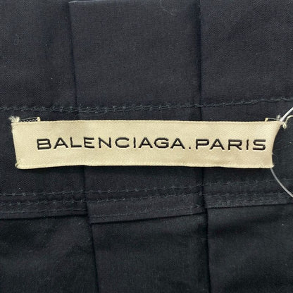Balenciaga 13ss Cotton Poplin Linen Design Skirt 301622 Tcb21 Black Brown 34