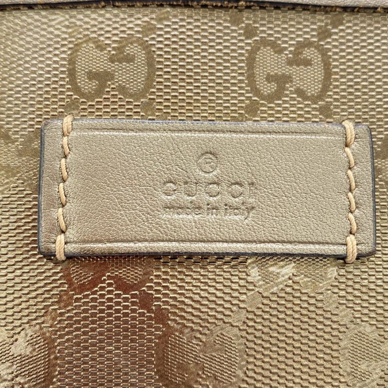 Gucci GG Canvas Metallic Tote Bag 211133 Gold