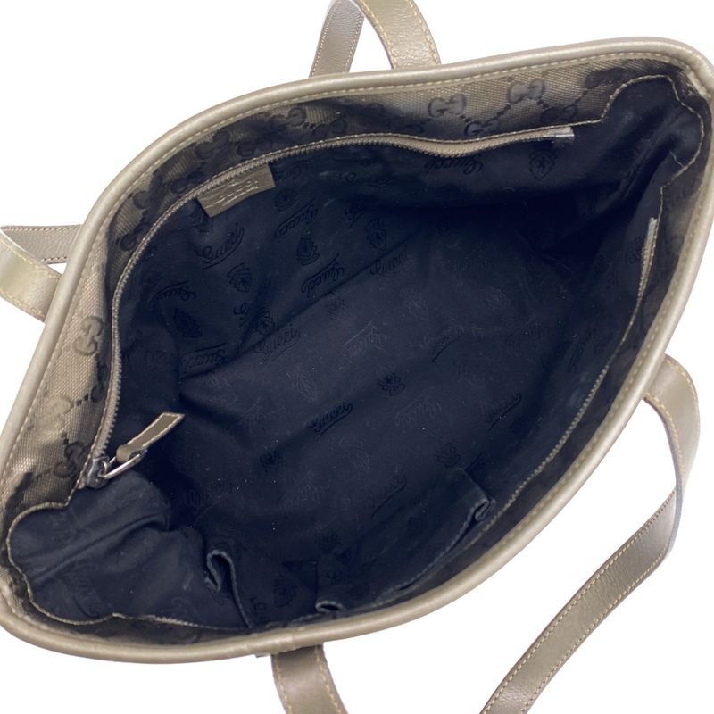 Gucci GG Canvas Metallic Tote Bag 211133 Gold