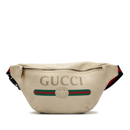 Gucci Logo Sherry Line Body Bag Waist Bag Shoulder Bag 530412 Beige Multicolor