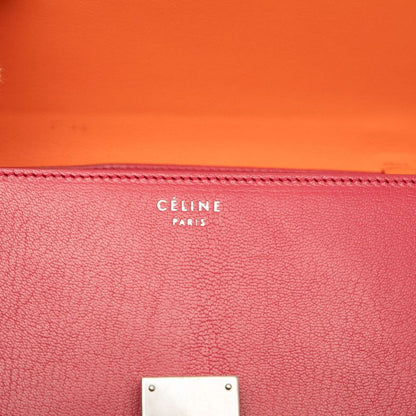 Celine Classic Box Medium Red Leather Women's Celine
