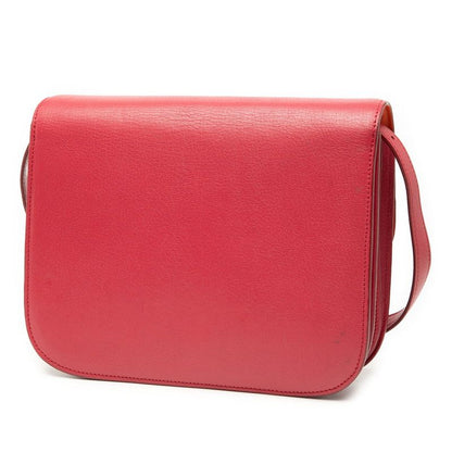 Celine Classic Box Medium Red Leather Women's Celine