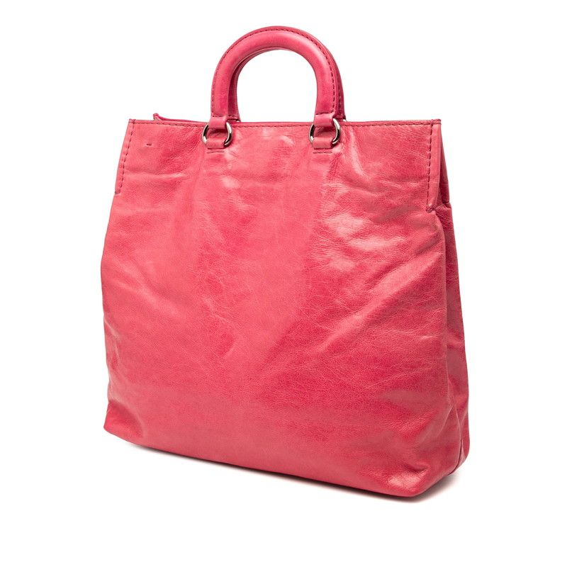 Prada Triangle Logo Plate Handbag Shoulder Bag 2WAY Pink Leather Women Prada