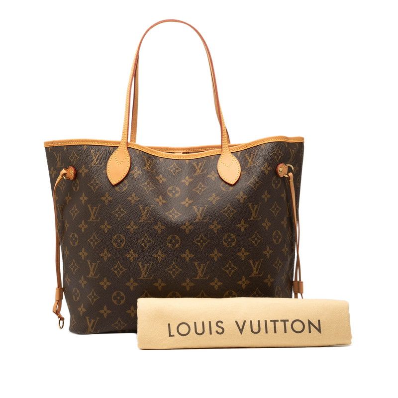 Louis Vuitton Monogram Neverfull MM Shoulder Bag Tote Bag M40156 Brown PVC