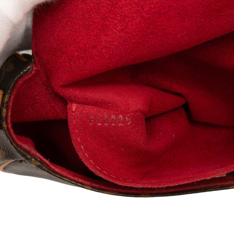 Louis Vuitton Monogram Tan Blanc Crossbody Shoulder Bag M51179 Brown PVC