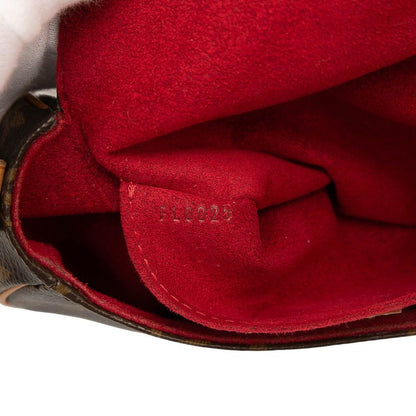 Louis Vuitton Monogram Tan Blanc Crossbody Shoulder Bag M51179 Brown PVC