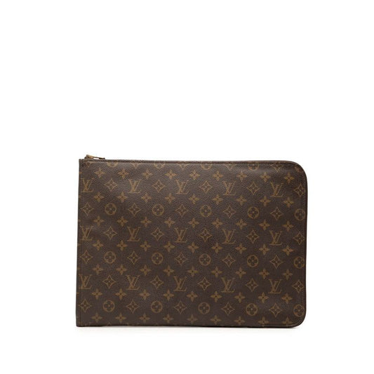 Louis Vuitton Monogram Poche Cumann Clutch Bag Briefcase M53456 Brown PVC