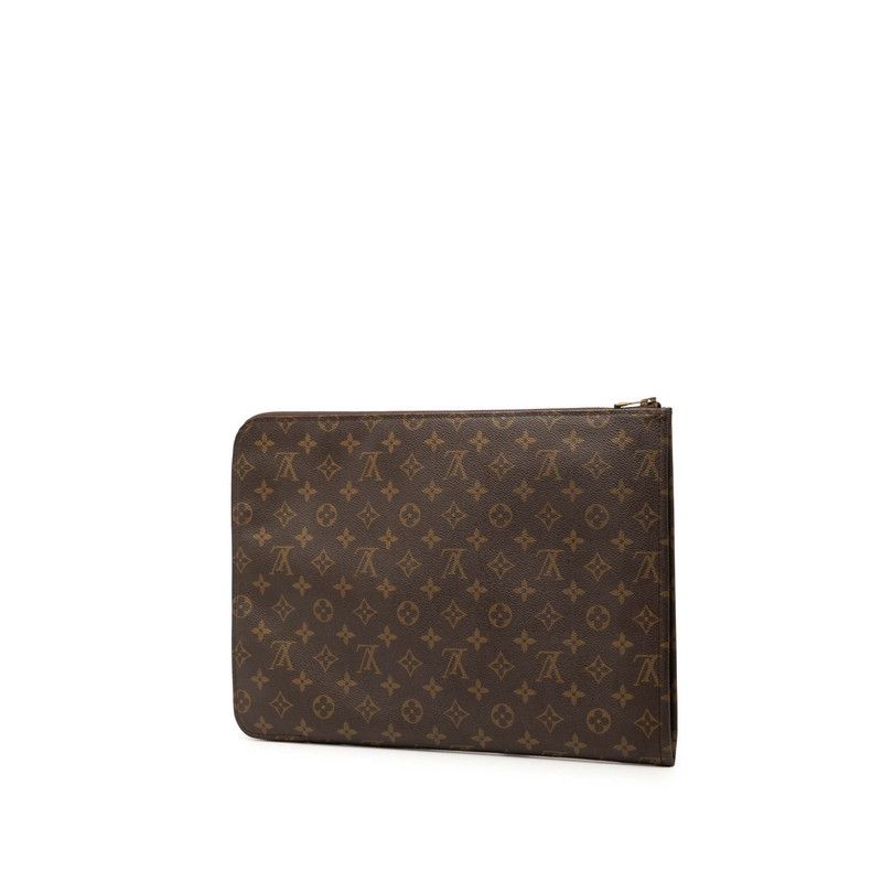 Louis Vuitton Monogram Poche Cumann Clutch Bag Briefcase M53456 Brown PVC