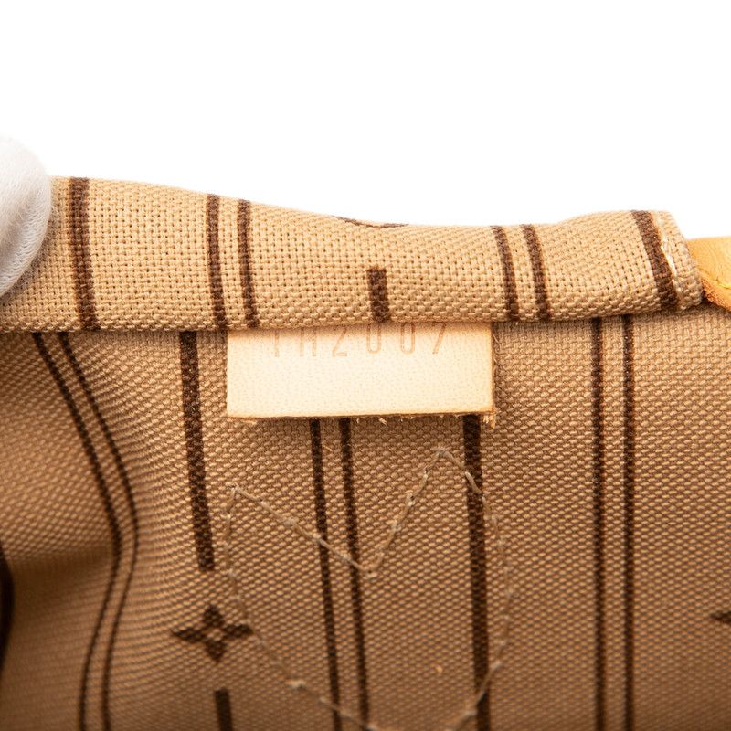 Louis Vuitton Monogram Neverfull PM Handbag Tote Bag M40155 Brown PVC Leather