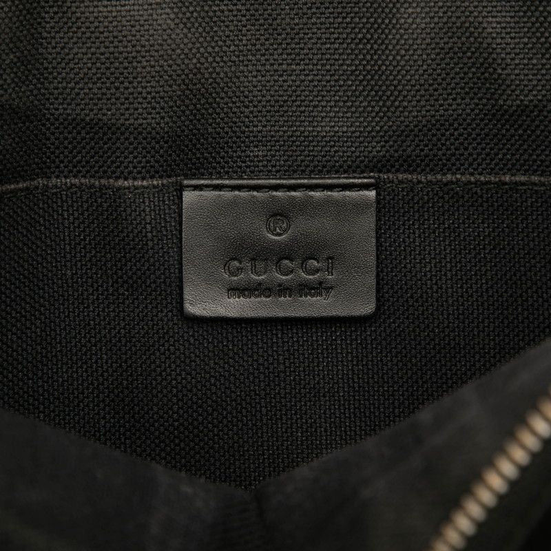 Gucci GG Supreme Sherry Line Clutch Bag Second Bag 475316 Black Gray PVC