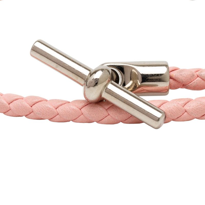 Hermes Grenand Dubretour Rose Sakura Silver Leather Metal Women Hermes