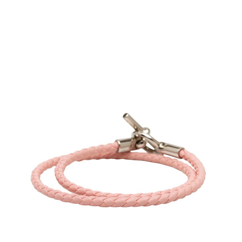 Hermes Grenand Dubretour Rose Sakura Silver Leather Metal Women Hermes