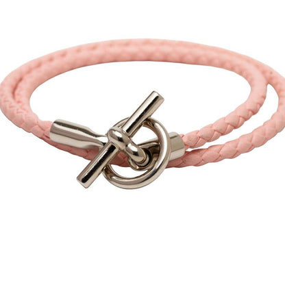 Hermes Grenand Dubretour Rose Sakura Silver Leather Metal Women Hermes