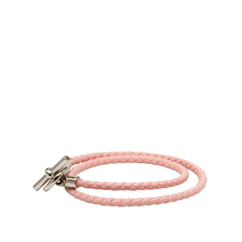 Hermes Grenand Dubretour Rose Sakura Silver Leather Metal Women Hermes