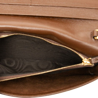 Gucci GG Supreme Horsebit Chain Wallet Shoulder Bag 621892 Brown Beige PVC