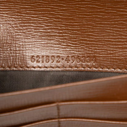 Gucci GG Supreme Horsebit Chain Wallet Shoulder Bag 621892 Brown Beige PVC