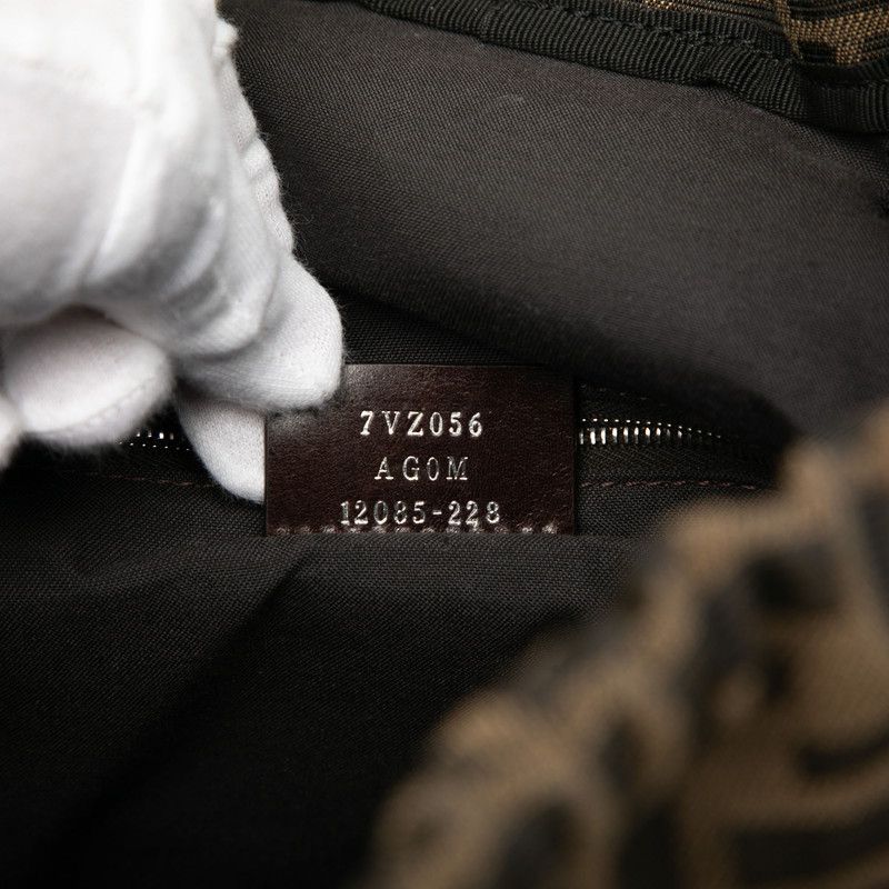 Fendi Zucca Backpack Rucksack Shoulder Bag 2WAY 7vz056 Brown Canvas Leather