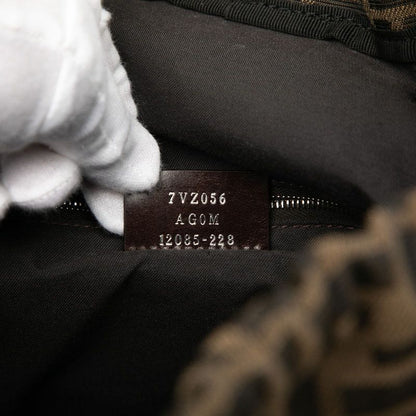 Fendi Zucca Backpack Rucksack Shoulder Bag 2WAY 7vz056 Brown Canvas Leather