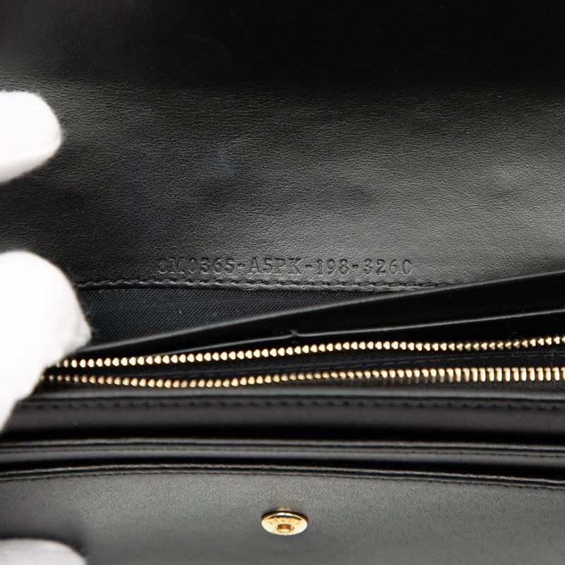 Fendi F Is Fendi Chain Wallet Long Wallet 8m0365 Black Leather Women Fendi