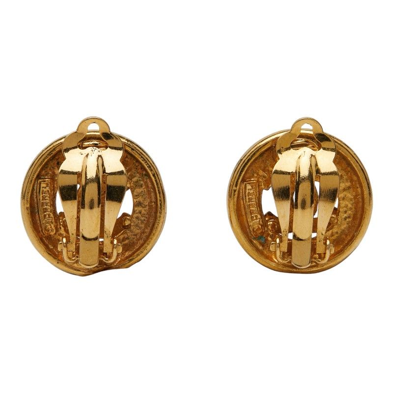 Chanel Coco Mark Round Gold Plated Ladies Chanel