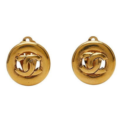 Chanel Coco Mark Round Gold Plated Ladies Chanel