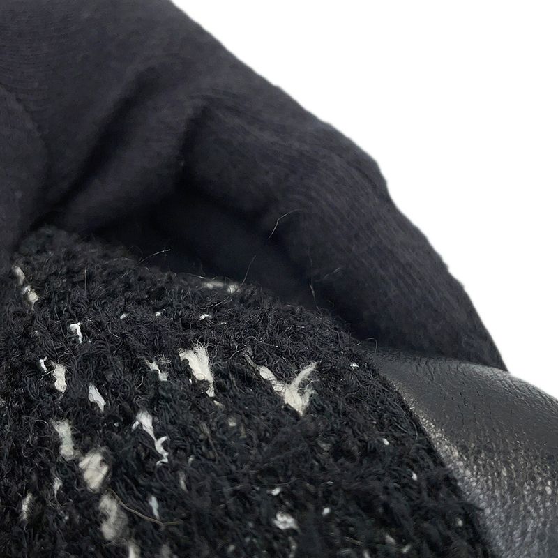 Chanel Coat Tweed 38 Black