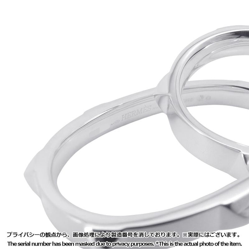 Hermes Ring Clou de Double Finger Silver 52