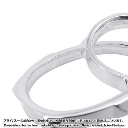 Hermes Ring Clou de Double Finger Silver 52