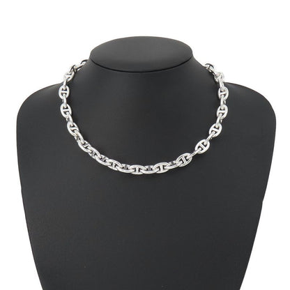 Hermes Necklace Chaine D'ancre PM 43 Links Silver