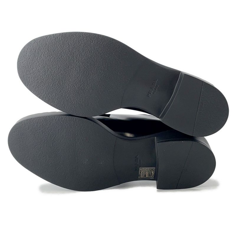 Prada Dress Shoes Brushed Leather 37 Black