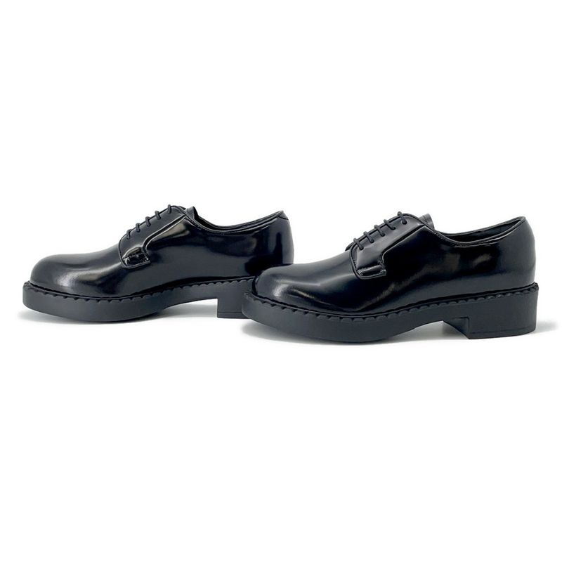 Prada Dress Shoes Brushed Leather 37 Black