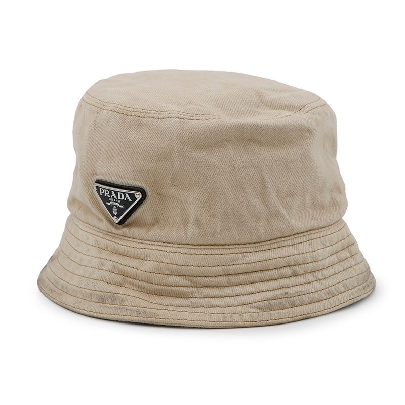 Prada Hat Triangle Logo Cotton XL Hat