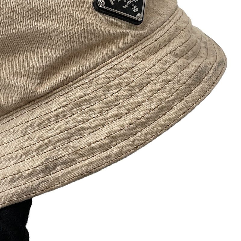 Prada Hat Triangle Logo Cotton XL Hat