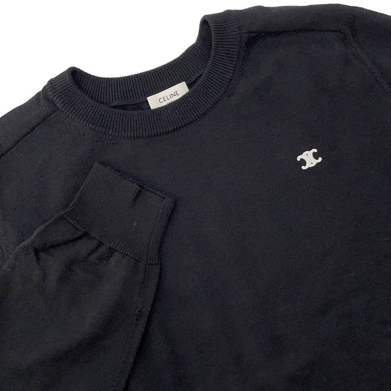 Celine Sweater Triomphe Crew Neck L Top