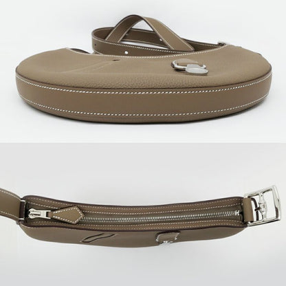 Hermes Petit Arson Etoupe Silver-hardware Togo W Engraved Leather