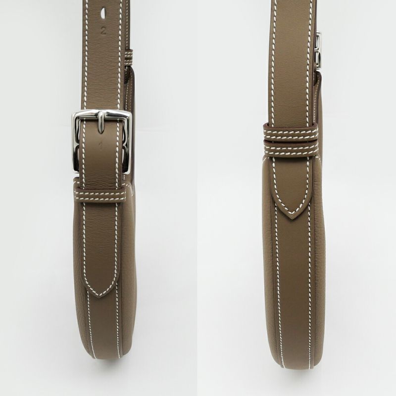 Hermes Petit Arson Etoupe Silver-hardware Togo W Engraved Leather