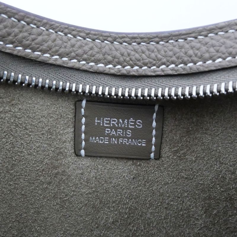 Hermes Petit Arson Etoupe Silver-hardware Togo W Engraved Leather
