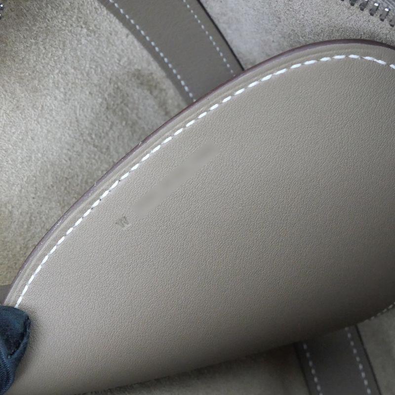 Hermes Petit Arson Etoupe Silver-hardware Togo W Engraved Leather