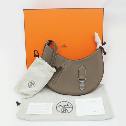 Hermes Petit Arson Etoupe Silver-hardware Togo W Engraved Leather