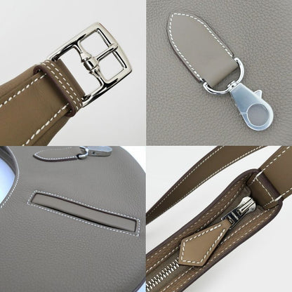 Hermes Petit Arson Etoupe Silver-hardware Togo W Engraved Leather