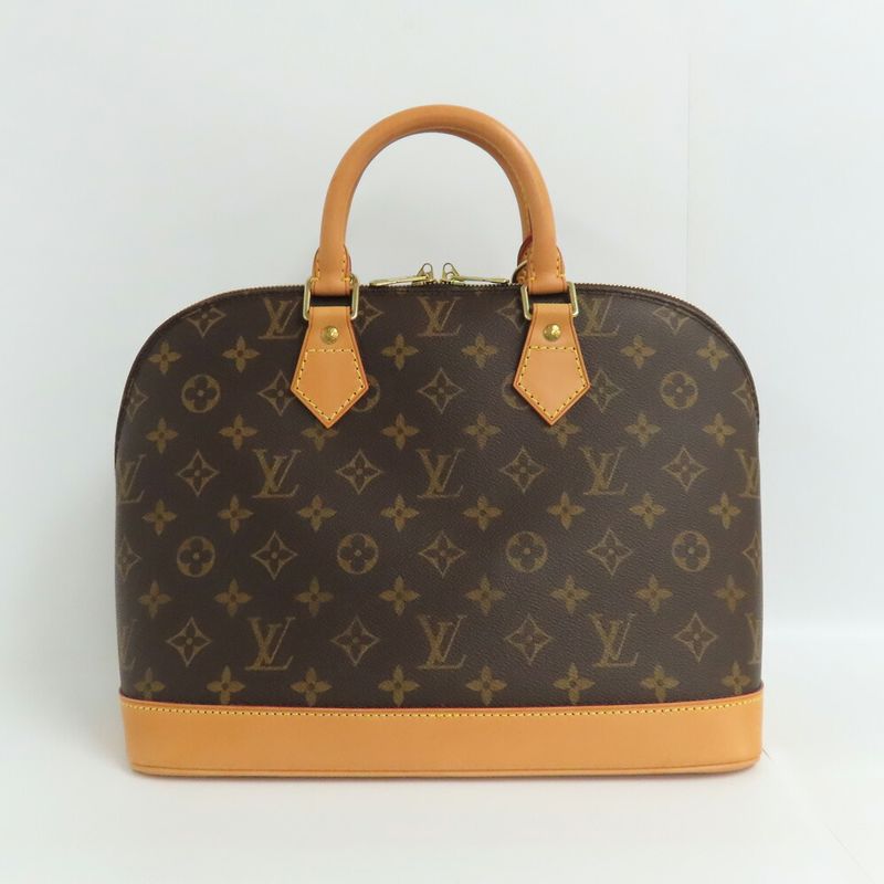 Louis Vuitton Alma M51130 Monogram Handbag Old Shape Brown Gold