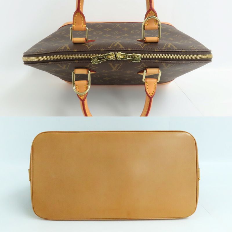 Louis Vuitton Alma M51130 Monogram Handbag Old Shape Brown Gold