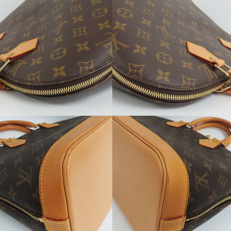 Louis Vuitton Alma M51130 Monogram Handbag Old Shape Brown Gold