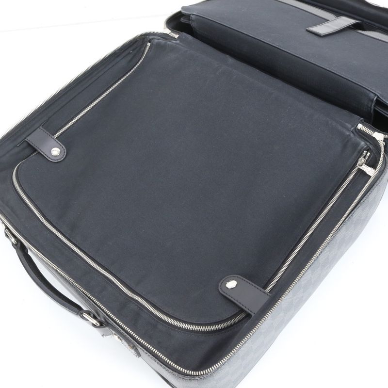 Extreme Louis Vuitton Damier Graphite Pilot Case N23206 Suitcase Carry Case Bag