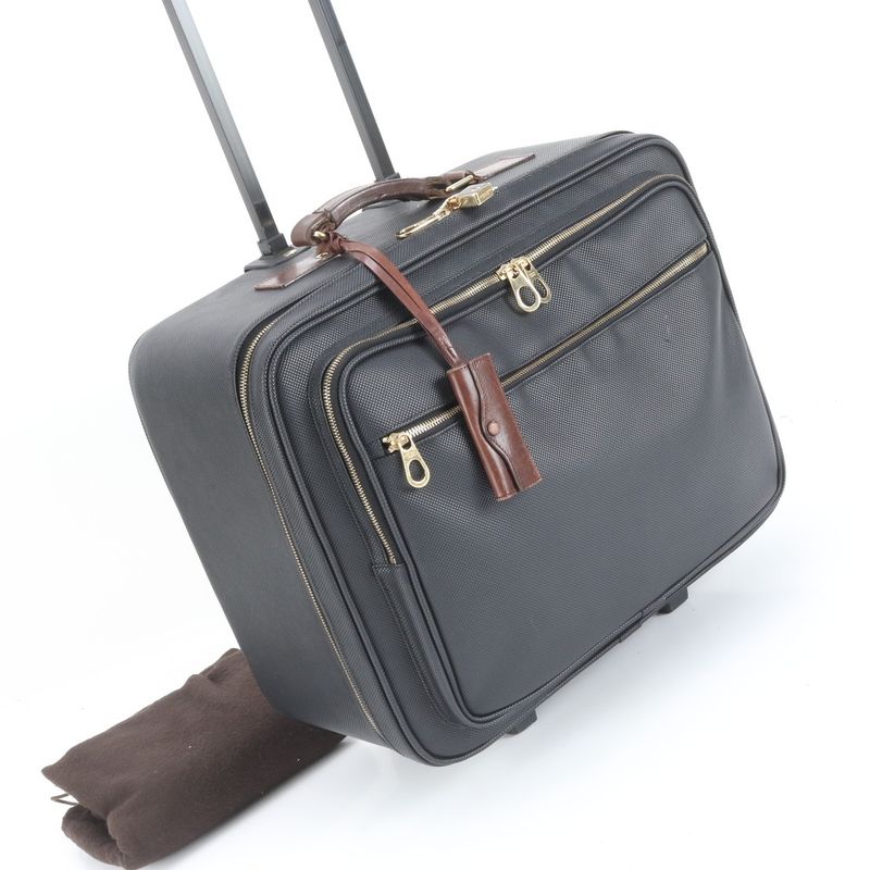 Bottega Veneta Marco Polo 2 Wheel Leather Suitcase Carry Case Bag