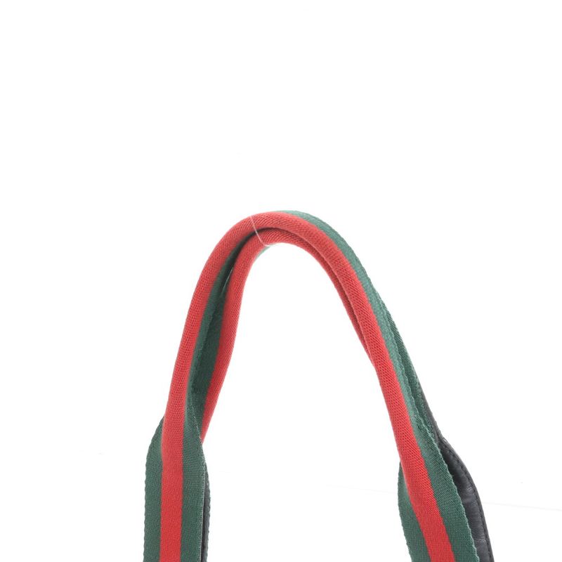 Gucci Sherry Line Denim 73983 Leather Tote Bag Shoulder Hand Genuine