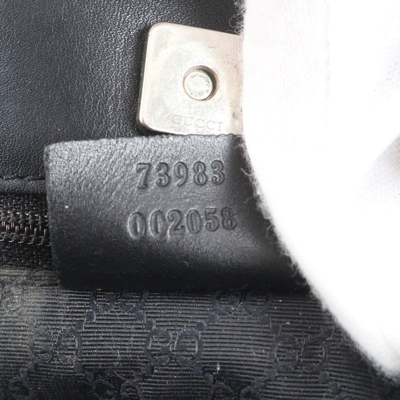 Gucci Sherry Line Denim 73983 Leather Tote Bag Shoulder Hand Genuine