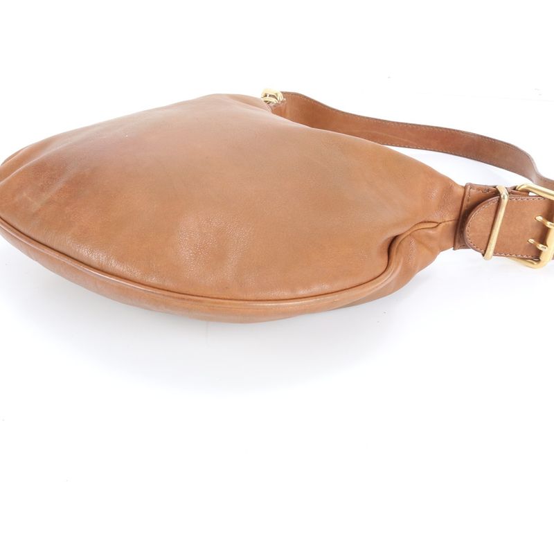 Fendi Hobo 8br228 Leather One Shoulder Bag Shoulder Hand Genuine Leather