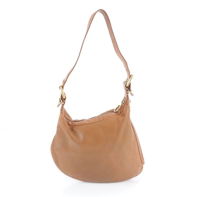 Fendi Hobo 8br228 Leather One Shoulder Bag Shoulder Hand Genuine Leather